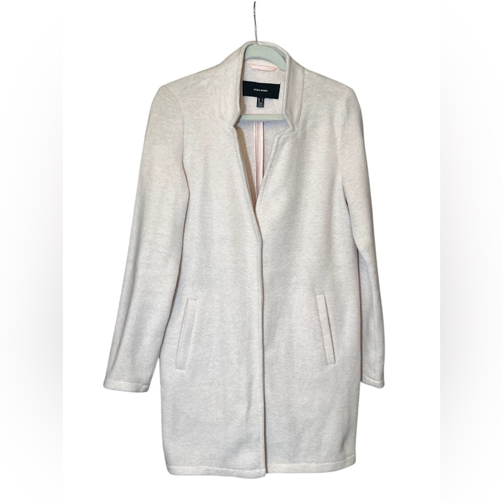 Vero Moda Katrine Stand Collar Jacket Pale Pink Size M Normcore Minimalist